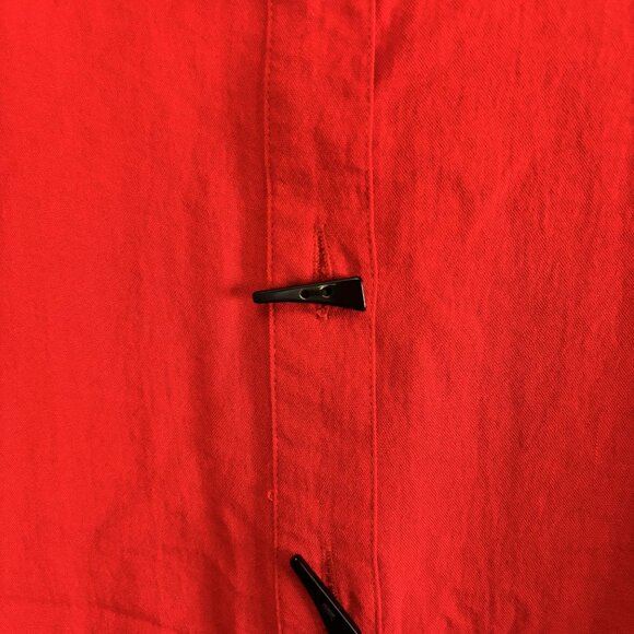 NWT Ali Miles Red Ladder Sleeve Tunic Top  Sheer Panel Sleeves, Size X-large - Picture 3 of 5